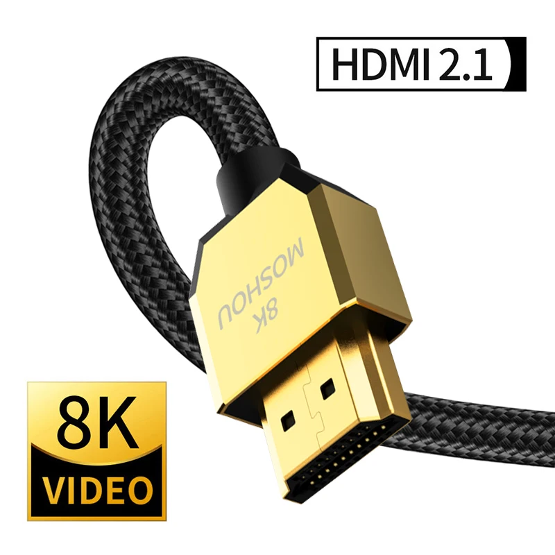 

Кабель MOSHOU HDMI 2,1 8K/60 Гц 4K/120 Гц 48 Гбит/с HDCP2.2 кабель HDMI для PS4 5 сплиттер переключатель аудио видео кабель 8K HDMI 2,1