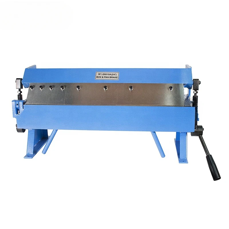 Industrial W1.0x610A 24 Inch 20 Gauge Pan and Box Brake with Adjustable Removable Fingers Manual Folding Machine