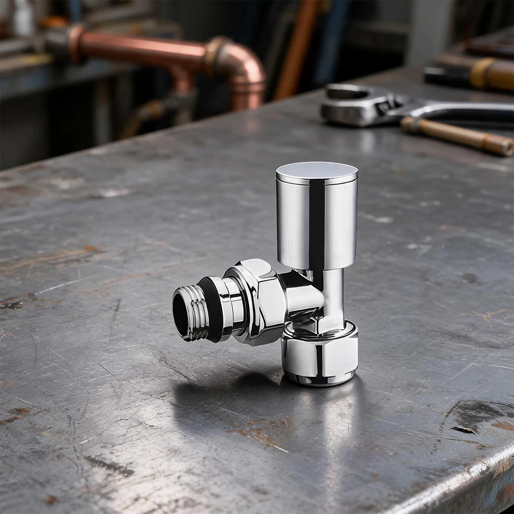Angle Thermostatic Radiator Valve Energy Saving Temperature Home Heating Radiator Pipe Connection Replacement Accessory