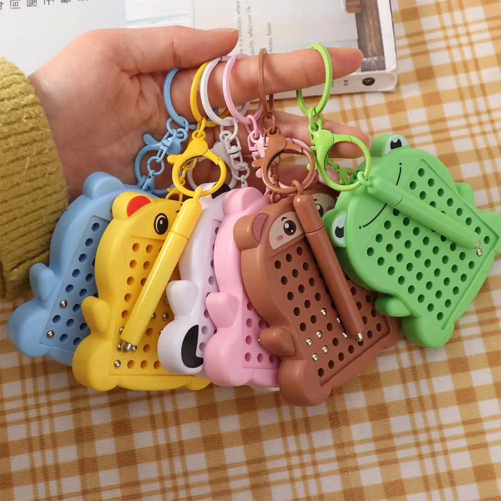 Bag Charm Steel Ball Drawing Board Keychain Relaxing Doodle Board Drawing Boards Magnetic Sketchpad DIY Montessori