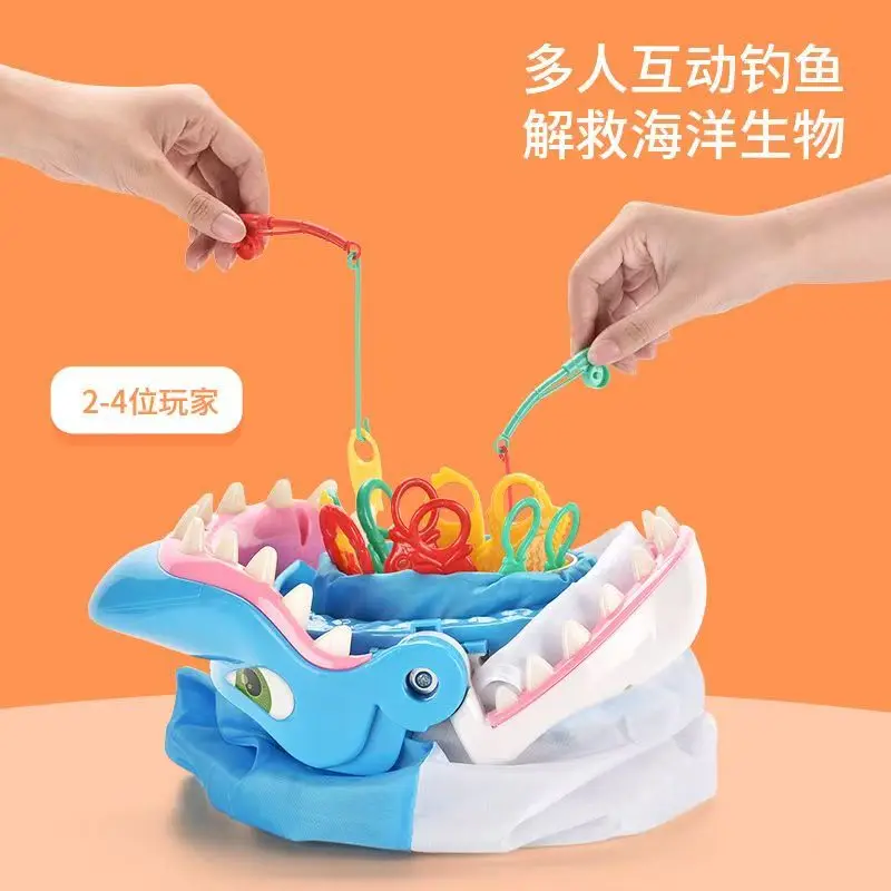 Jeux familiaux de morsure de requin, créatures marines colorées, fête d'aventure de pêche pour enfants et adultes, jouets de noël et d'anniversaire, cadeaux