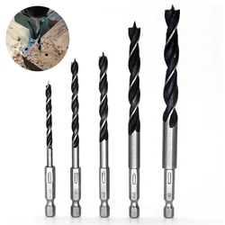 2/5Pcs Hexagonal Handle Three Point Woodworking Drill Metal Drill Kit Countersink For Wood And Metal Drilling 3/4/5/6/7/8/10mm