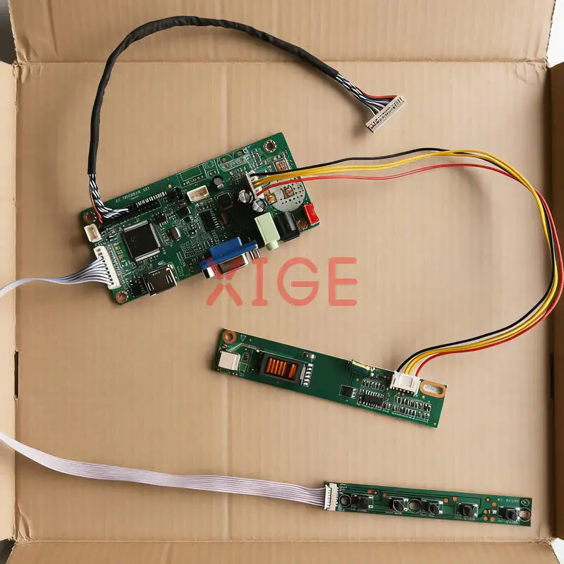 For B121EW01 B121EW05 B121EW02 B121EW03 LCD Screen Drive Controller Board DIY Kit VGA+HDMI 1280x800 20 Pins LVDS 1-CCFL 1280*800