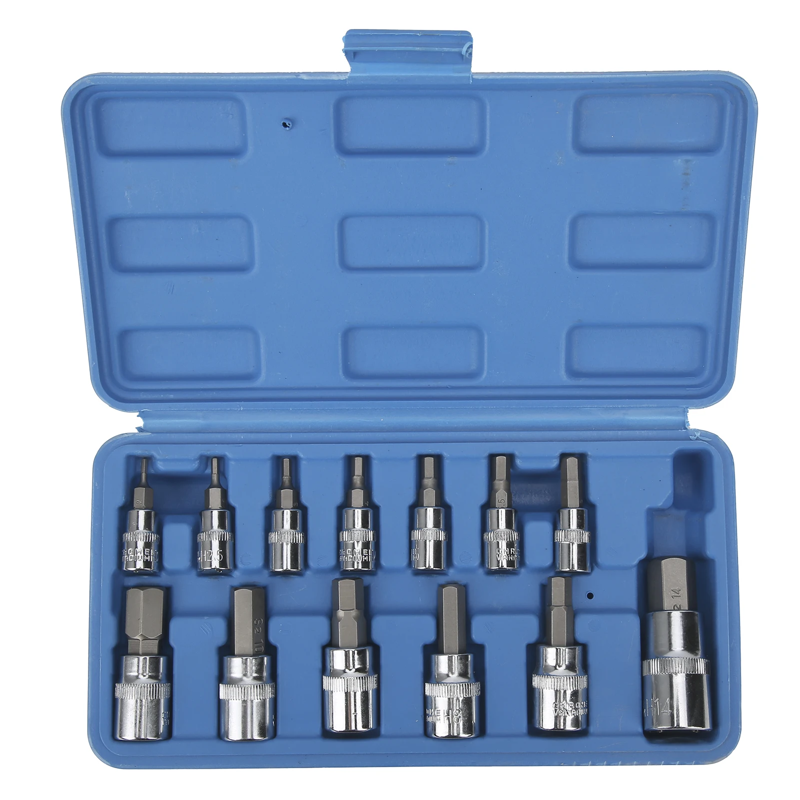 

Car Wrench Hex Bit Auto Repair Tools Square Wrench Hex Bit Socket Set 1/4in 3/8in 1/2in Auto Maintenance Repair with Tool Box