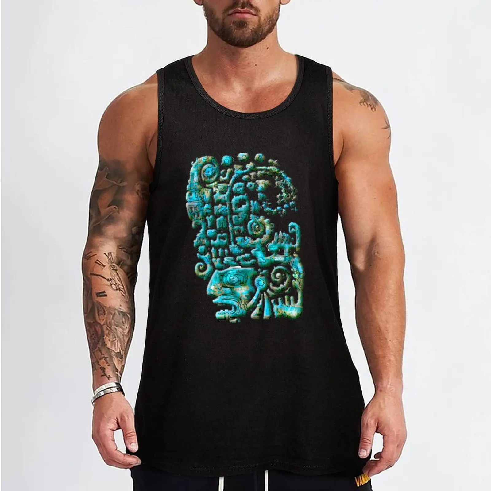 Olmec Head assembly instructions Tank Top vest men sleeveless vest men training weight vest Gym t-shirt man