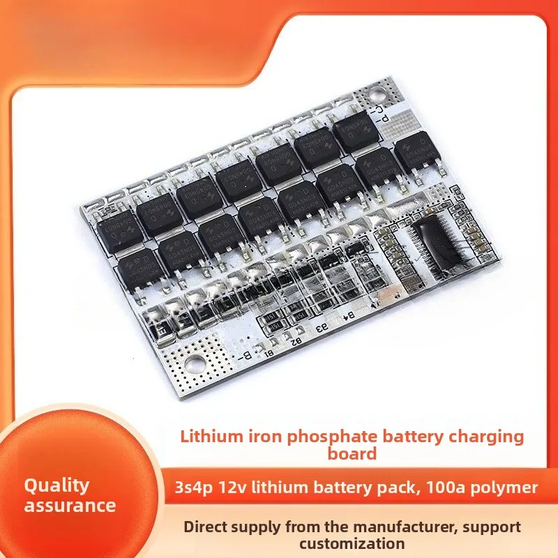 

3 Strings of 4 Strings of 12v Lithium Battery 100A Polymer L Lithium Iron Phosphate Battery Protection Board, with Equalization