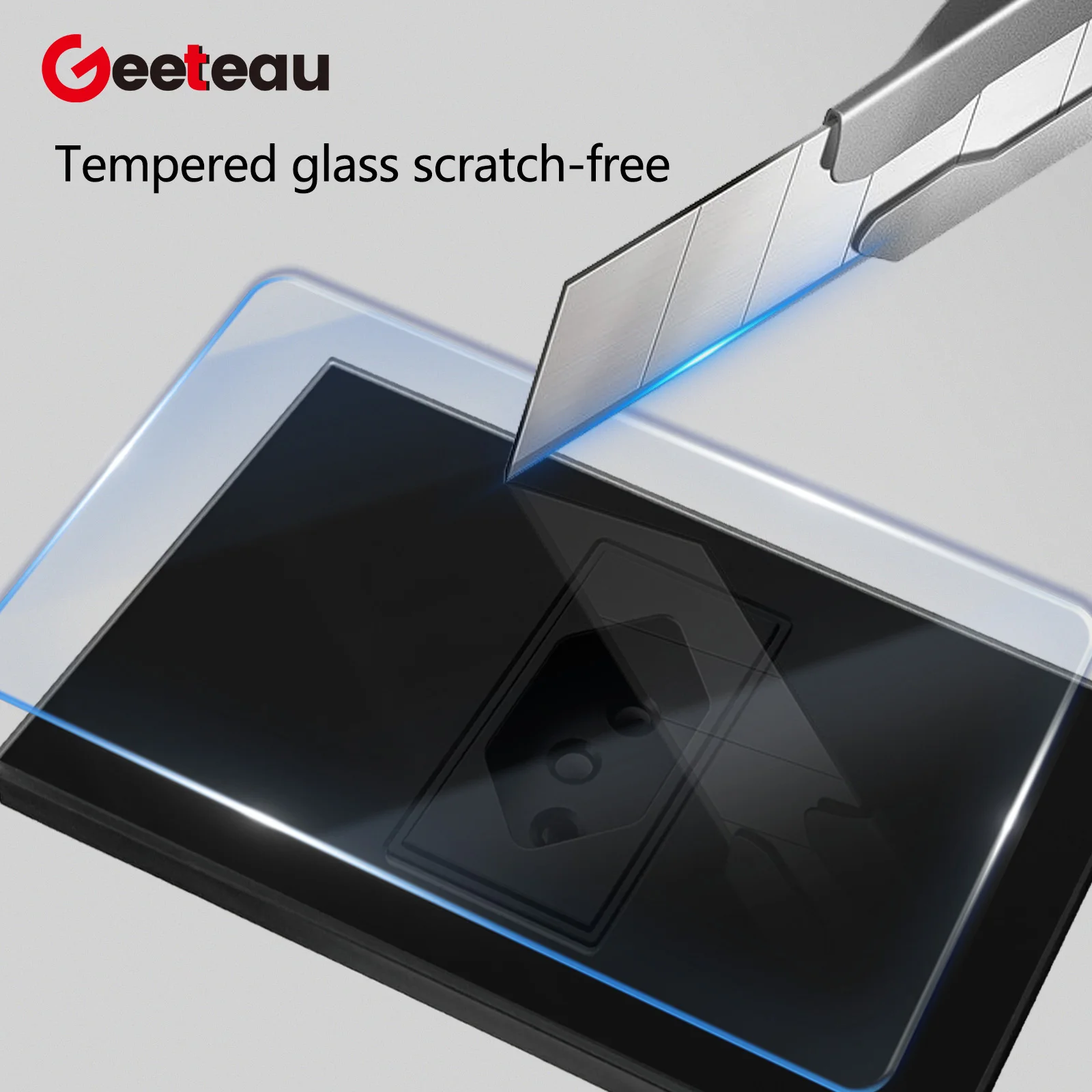 Geeteau Wall Socket Black White Glass Panel Brazil Standard 20A Large Paddle Safe Stable Power Outlet Household Durable Copper