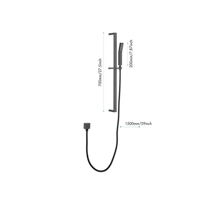

Eco-Performance Handheld Shower with 28-Inch Slide Bar and 59-Inch Hose, Adjustable Height, Water-Saving Design, Easy