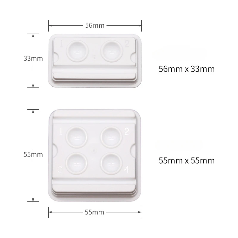 لوحة خلط بلاستيك للأسنان ، طبق خلط الأسنان ، أداة طب الأسنان ، بئر خلط صغير للاستعمال مرة واحدة ، 4 فتحات ، من كل عبوة