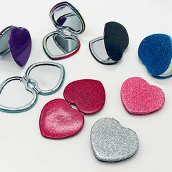 Heart Shaped Folding Makeup Mirror Portable Double Sided Compact Touch Up Mirror for Students Women Girls Travel Cosmetic Gift