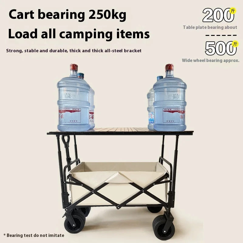 عربة كشك محمولة طاولة قابلة للطي خاصة للتسوق في السيارات في النزهة في الهواء الطلق لمبيعات السجق