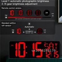42cm Large Screen LED Digital Perpetual Calendar Clock Brightness Week Adjustable Date Clock Alarm Display with Temperature RE