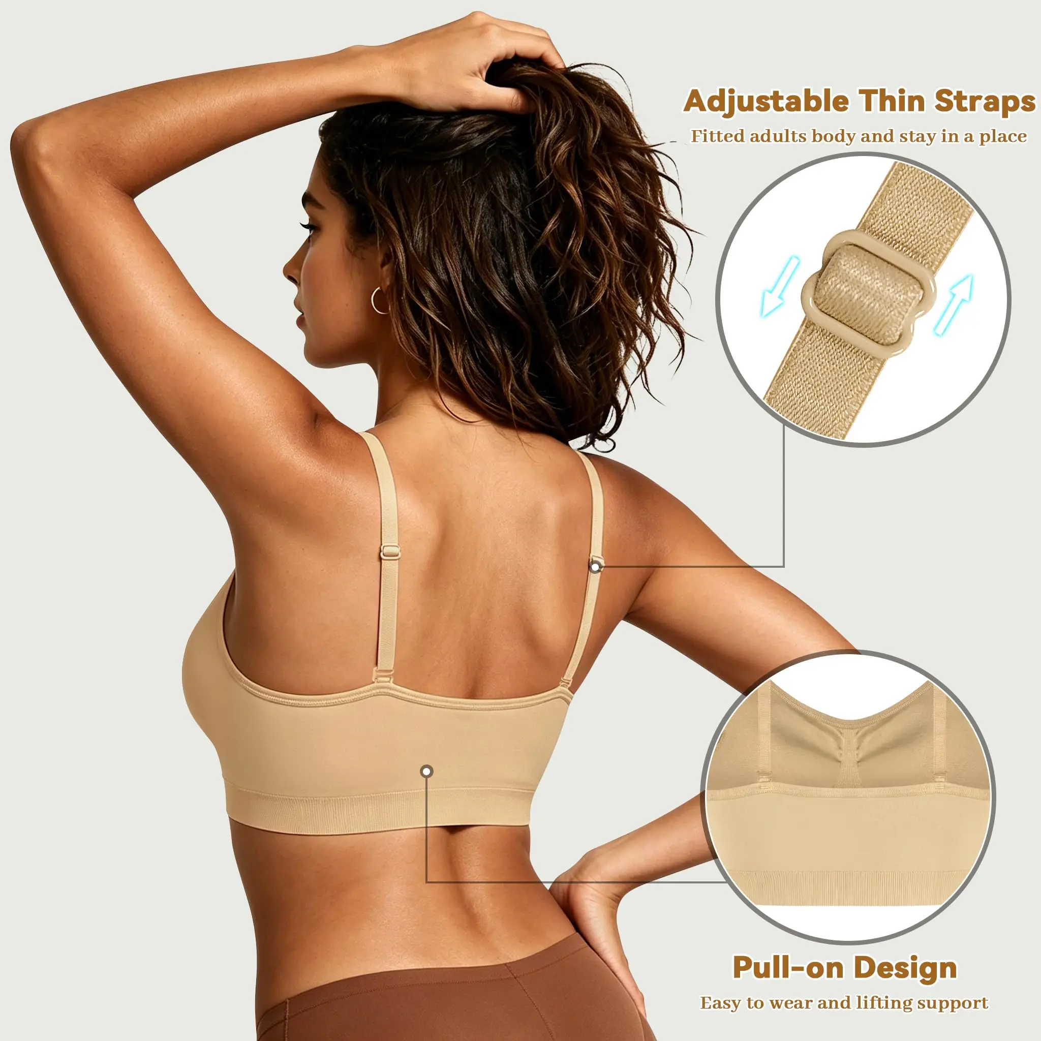 Sujetador para mujer con tirantes