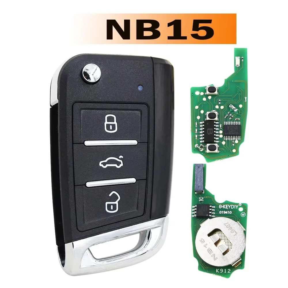5pcs KEYDIY KD NB15 Multifunctional Remote Key 3 Button NB Series KD Remote Car Key MQB Style for KD900 KD900+ URG200 KD-X2 Mini