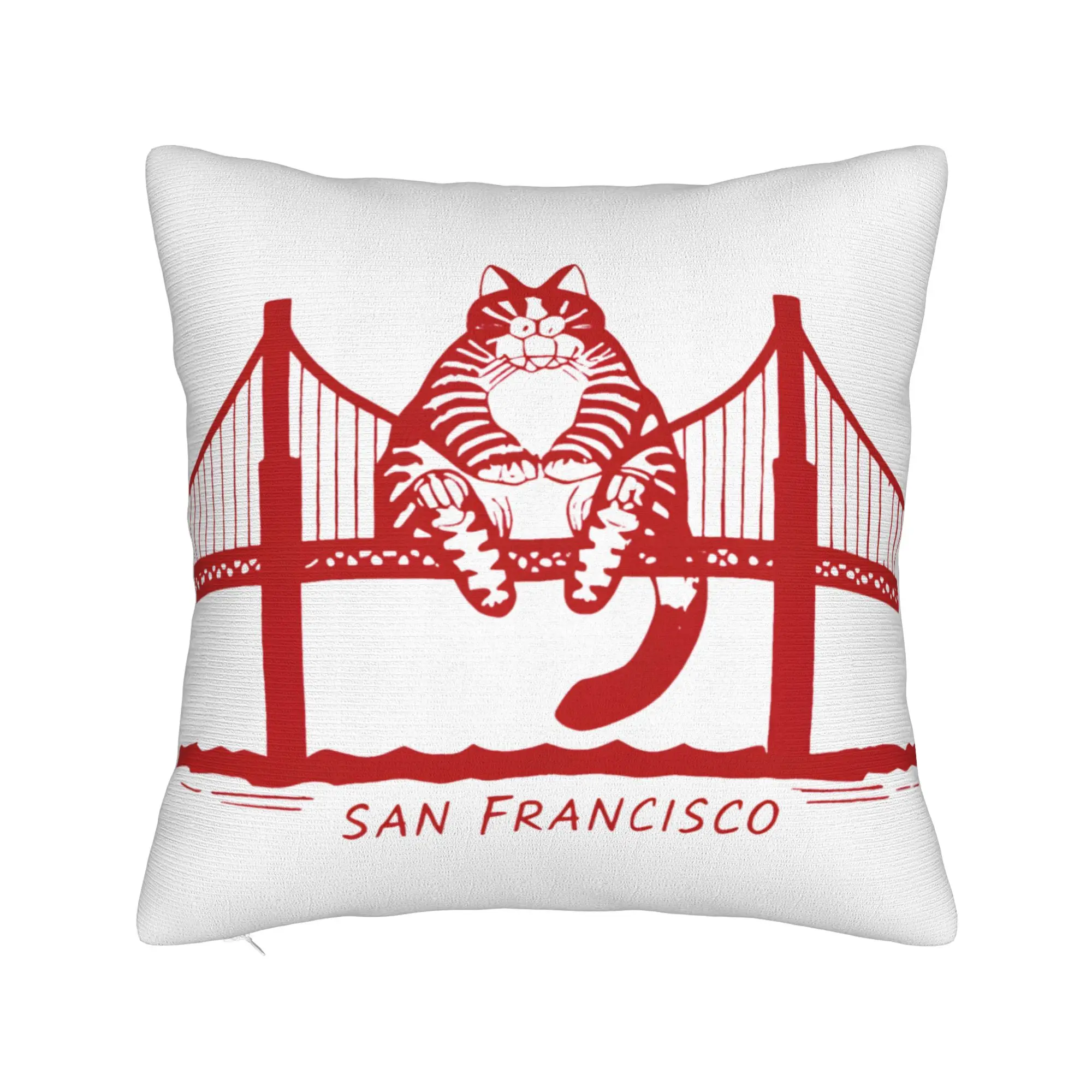 Project Hail Mary B Kliban Cat San Francisco Golden Gate Pillowcases Pillow Case For Couch Sofa Bedroom Comfy Pillow Cover