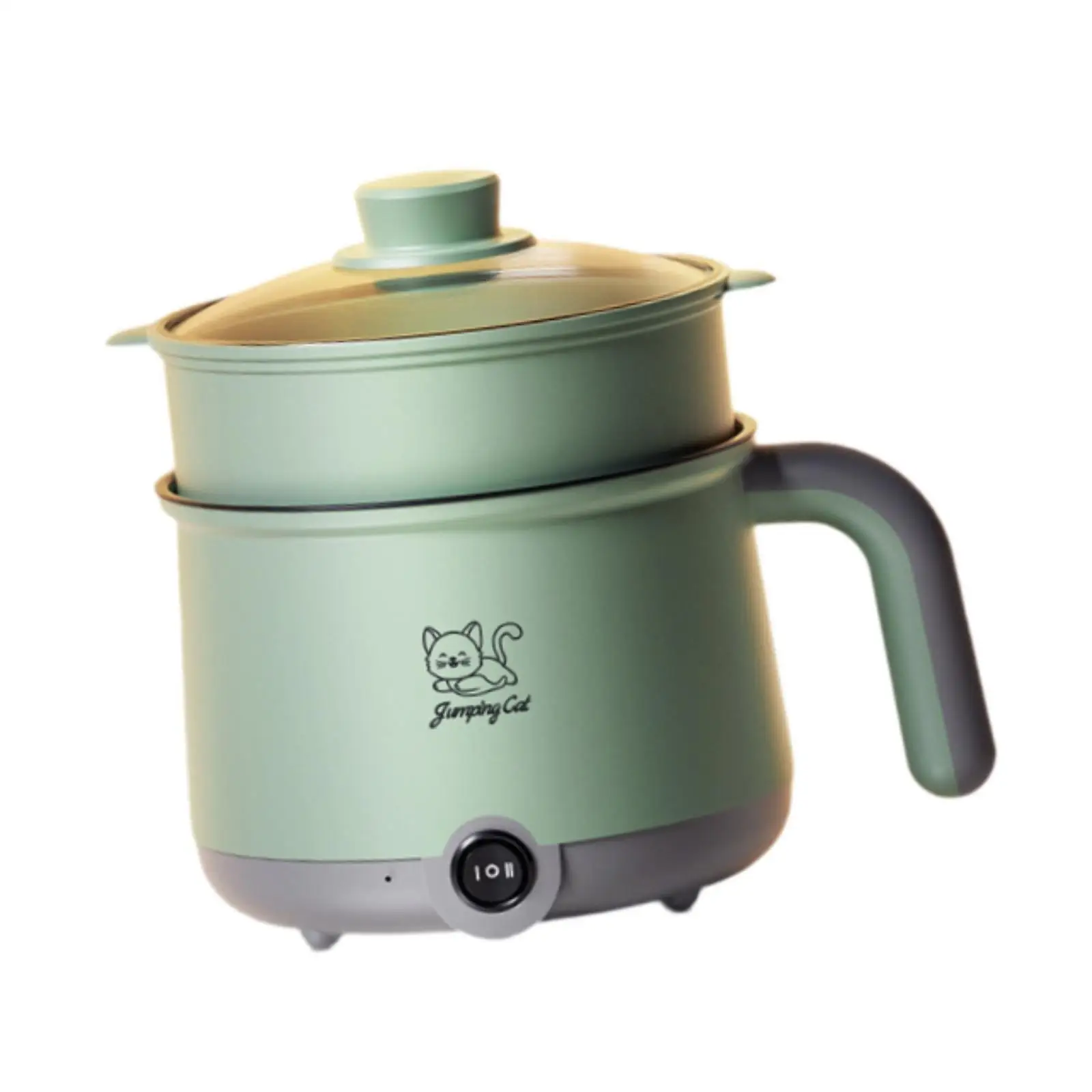 Portable Electric Hot Pot 1.8L Non Stick Mini Cooker Adjustable Temperature Multi Function Steamer for Dorm Travel Kitchen Use