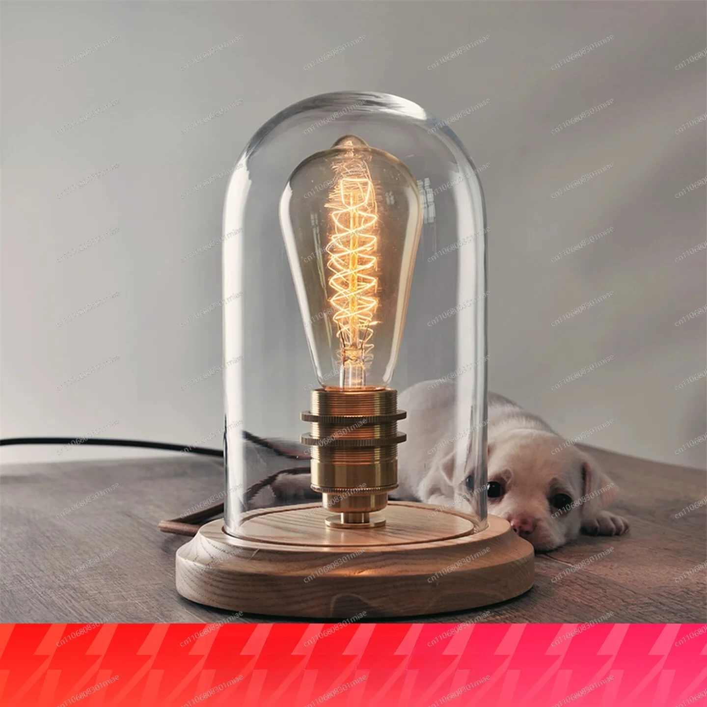 

Retro Piano Desk Lamp Solid Wood Edison Bulb Table Lamp Creative Minimalist Decorative for Bedroom Bar Cafe