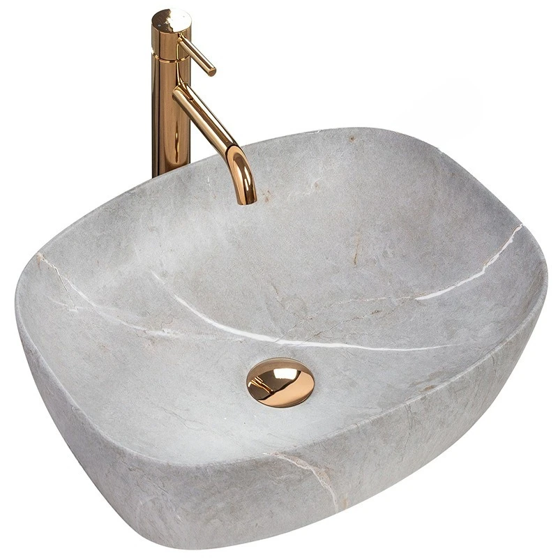 

Square countertop basin Ceramic integrated Bathroom countertop wash basin
