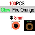 8mm 100pc FR Orange