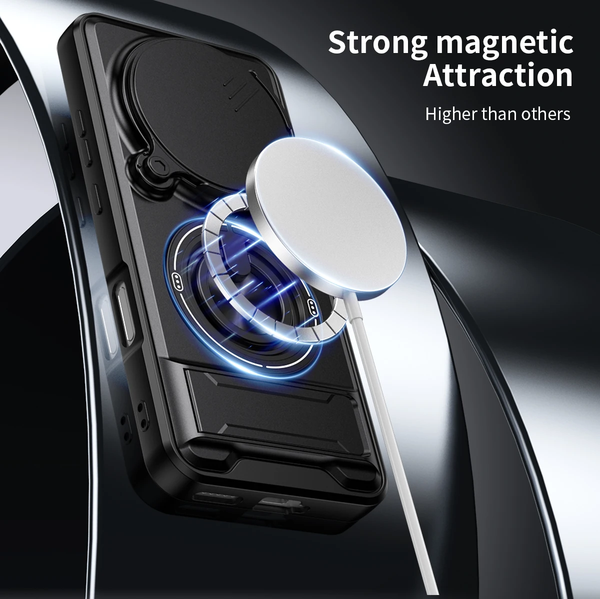 Armor Funda Hülle für Huawei Honor Magic 8 Pro 5G mit Kameraobjektivschutz, Anti-Sturz-Ringhalter, Handyhülle für Honor Magic 7 Pro – Detail 14