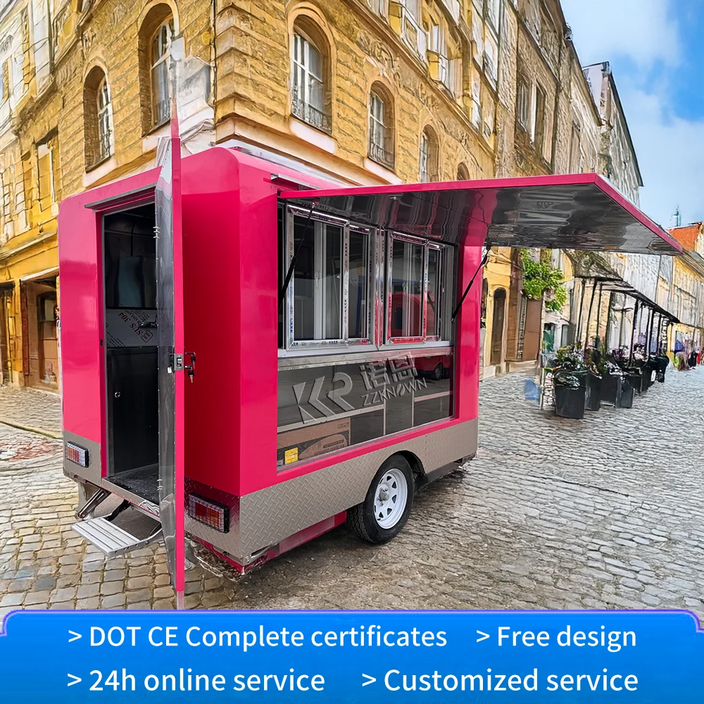 Konzessionen-Food-Anhänger, Straßenrestaurant, maßgeschneiderte Küchengeräte, Konzessionen-Food-Truck, Catering-Anhänger, komplett ausgestattet