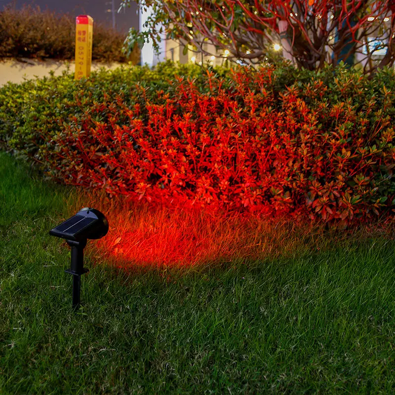 Shenzhi Tech Solar Spot Light – 2-in-1 Ground Stake & Wall Mount, 3 Color Modes ,  Landscape Lighting for Garden Pathway Yard