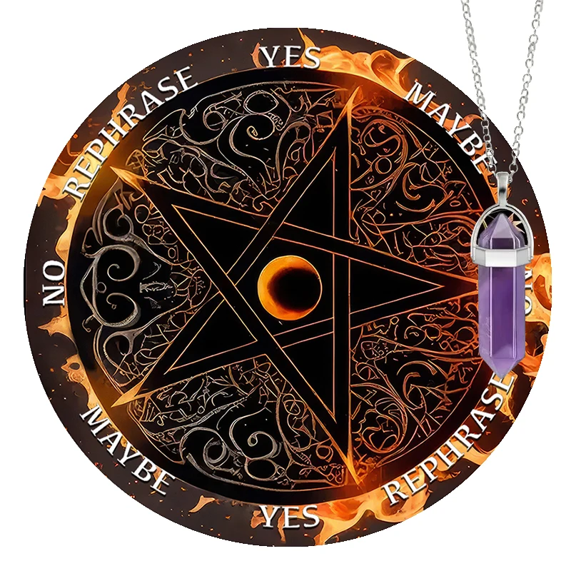 Solar Moon Magic Altar Decoration Swinging Crystal Reading Pendulum Board For Astrology Oracle Card Mat Magic Symbol Decoration