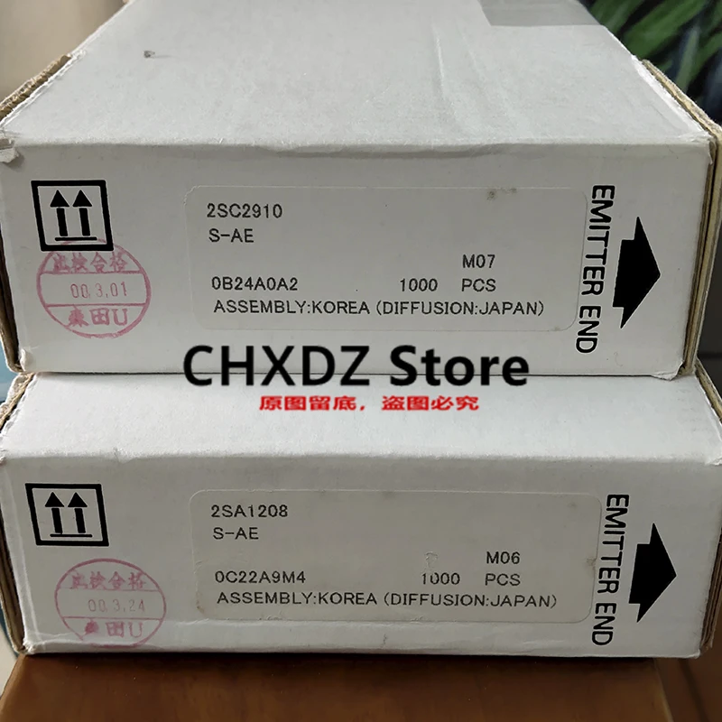 Chxdz 100% New Imported Original 2SA1208-S 2SC2910-S 2SA1208 2SC2910 A1208 C2910 TO-92L High-Voltage Switching Transistor