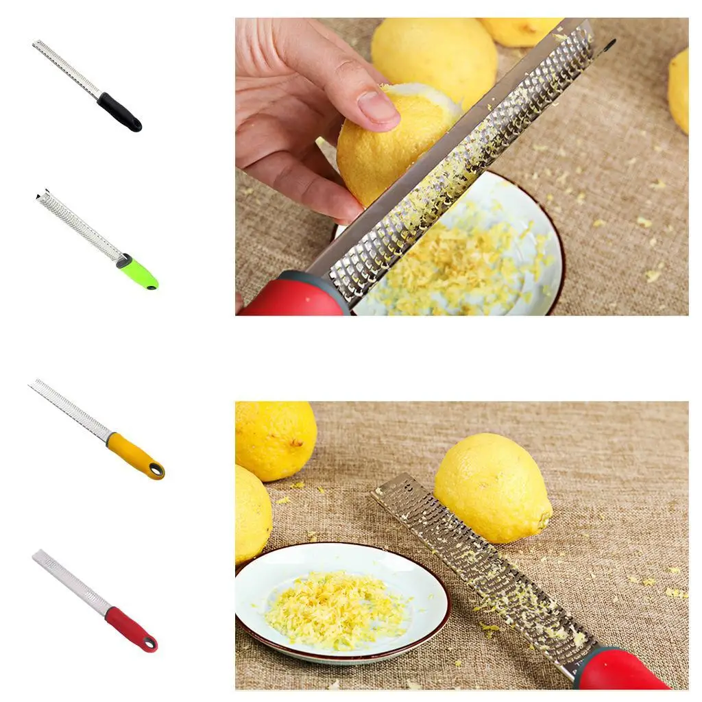 Ultra Sharp Stainless Steel Grater Cheese Lemon Zester Slim Kitchen Tool with Hanging Hole for Home