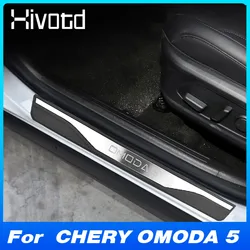 For Chery Omoda C5 2024 Auto Exterior Accessories Part Modification Door Sill Scuff Plates Cover ABS Protective Trim Car Styling