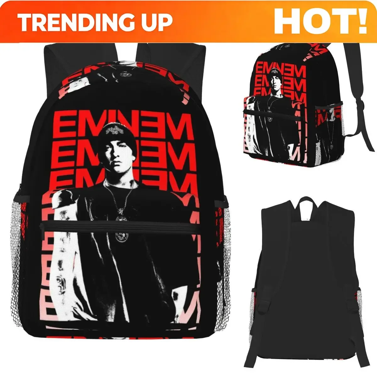 Custom Bag Shady Eminem Kids Student Backpack School Bag Hiking Travel Daypack For Boys Girls Fashion Bookbag Shoulder Bags