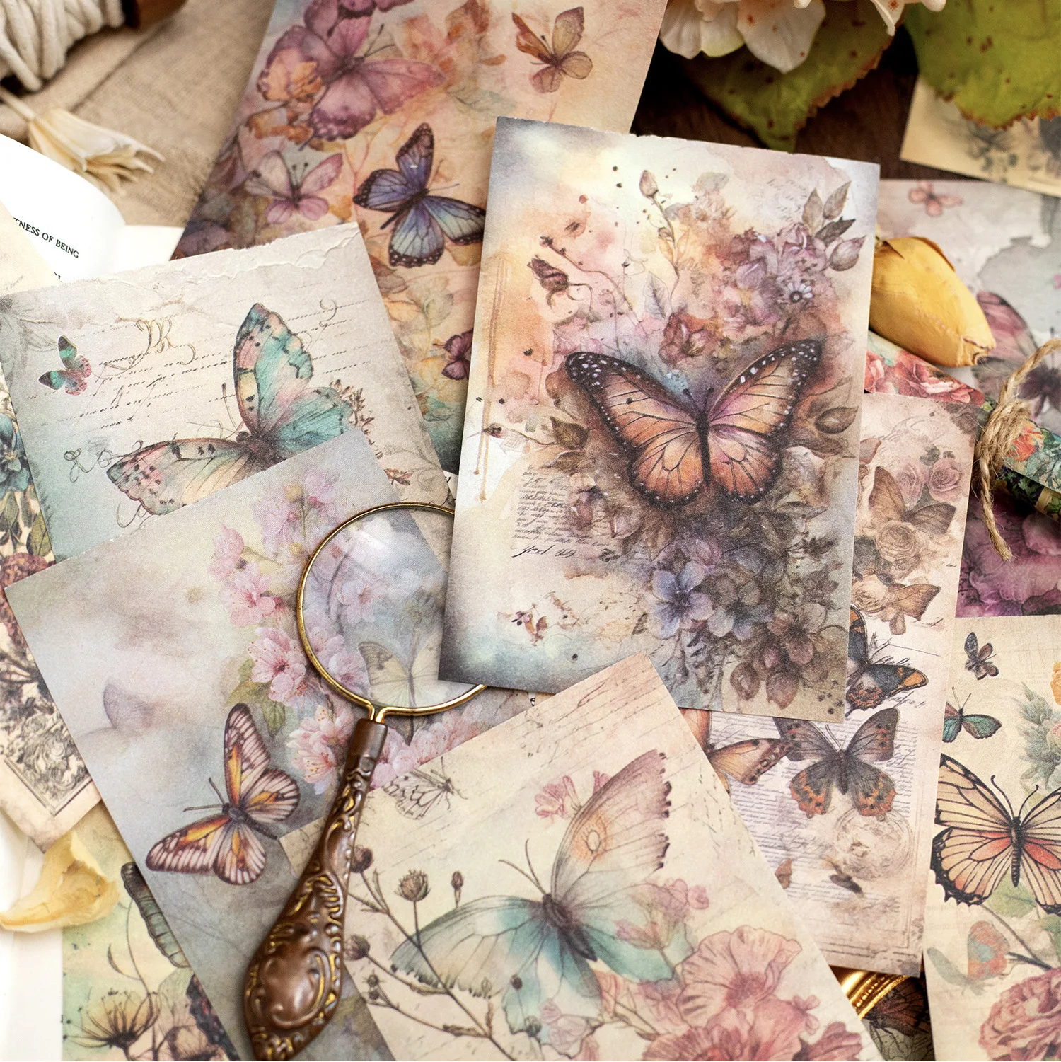 

100pcs/lot Memo Pads Material Paper Garden Whispers Junk Journal diary Scrapbooking Background Decoration Paper