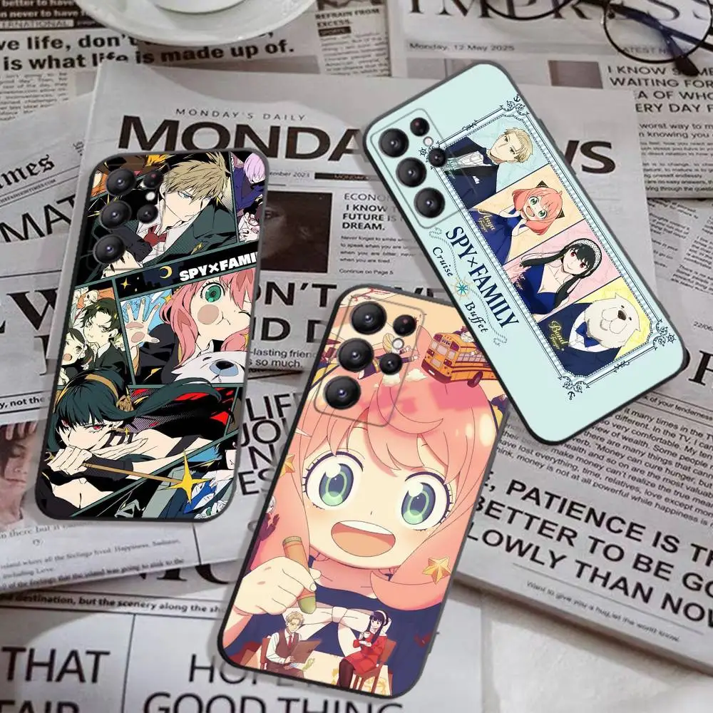 Klassische Anime Spy X Family Handyhülle für Samsung S 24 Fe 25 Ultra Plus 20 Lite 21 30 22 23 24 22 Ultra 5G Fundas