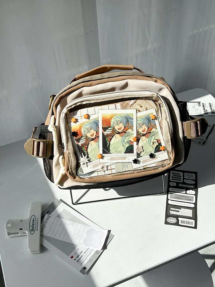 JK Uniform Bag Students Animation Anime Cute Transparent Versatile Shoulder Bag Women Hand Bags