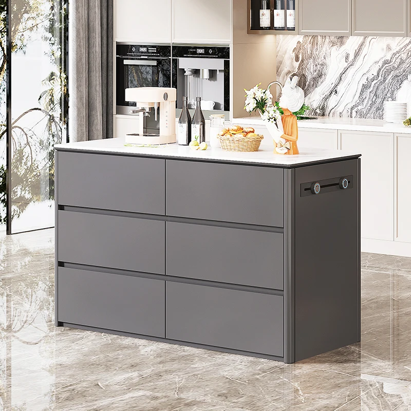 

Кухонный остров, отдельная консоль из цельного дерева, шкаф-ведро, стол из материала, ресторан, легкая роскошная каменная плита, бар, дом