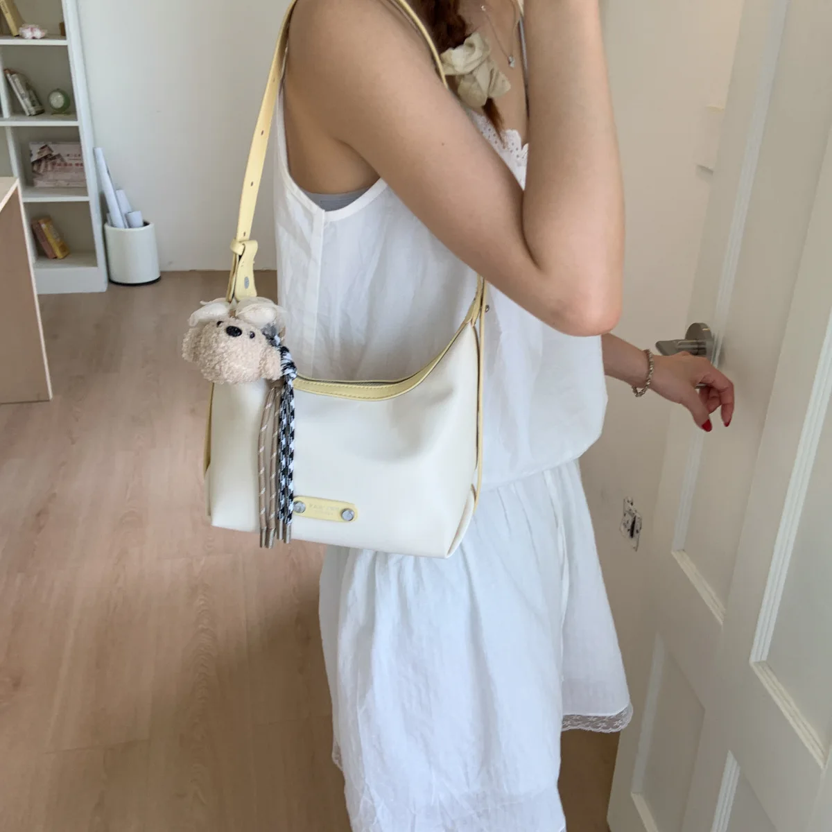 

Summer 2025 Mangmang Quilted Tote Bag, Designer Style Adjustable Strap Shoulder Crossbody Purse