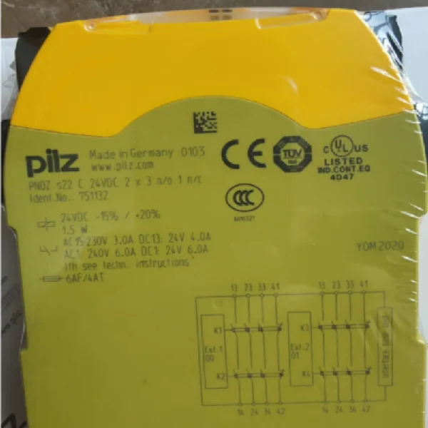 

1pc New 751132 S22 C 24vdc 2x3 N/o 1n/c Safety Relay Brand New Original Spot Plc