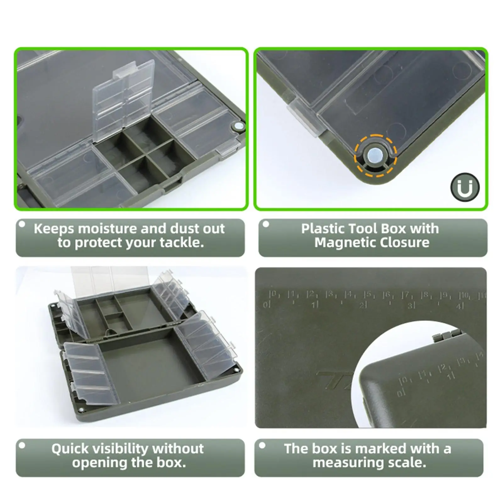 صندوق أدوات صيد السمك، حاوية تخزين محمولة متعددة الأغراض