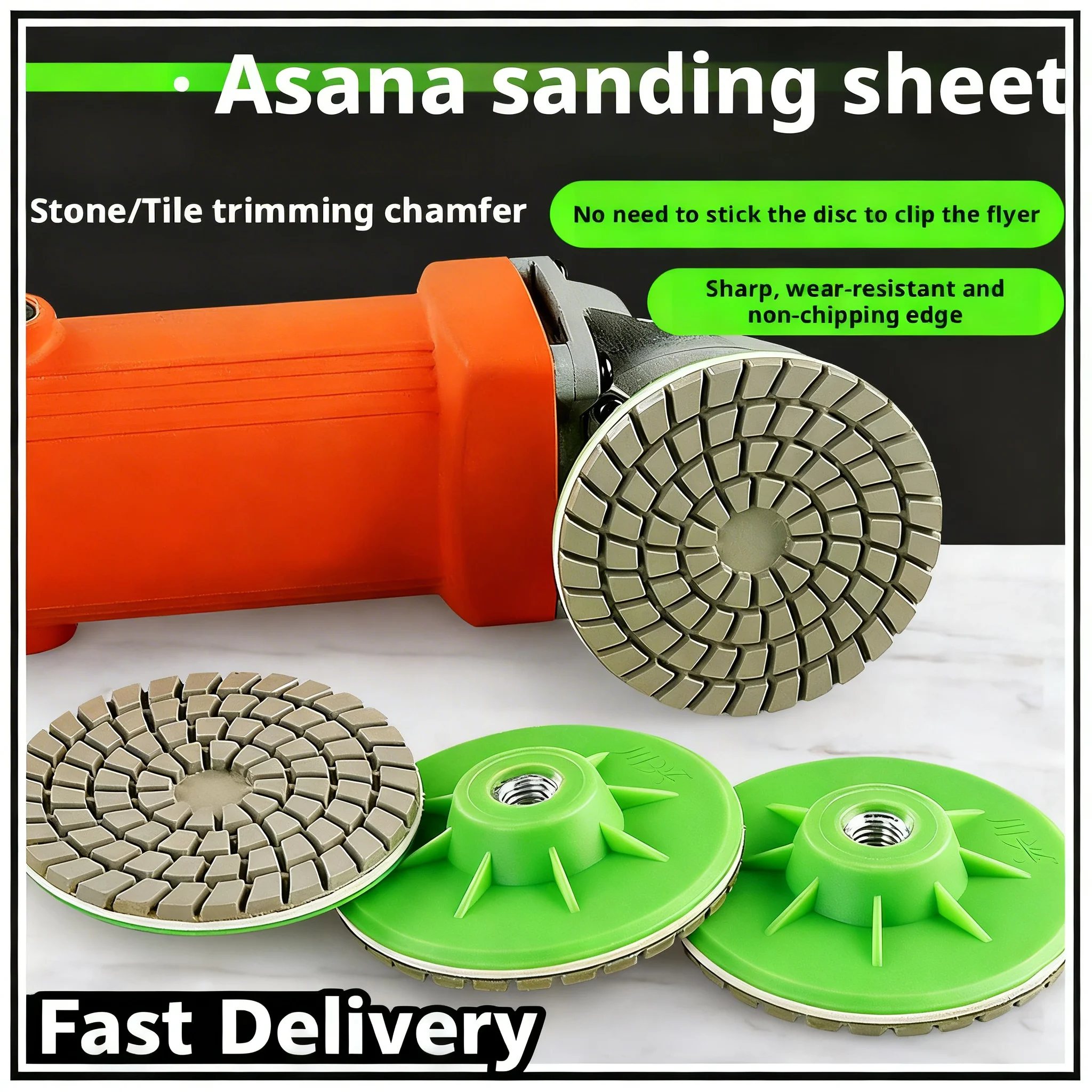 

1/2/3PCS Dry Polishing Disc for Angle Grinder Ceramic Tile Trimming Edge Chamfering & Marble Quartz Polishing Tool