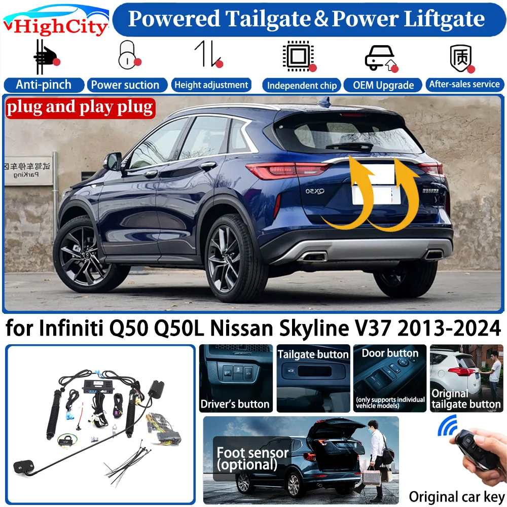 for Infiniti Q50 Q50L Nissan Skyline V37 2013-2024 Automatic Smart Powered Tailgate Power Liftgate System Strut Trunk Lift Kit