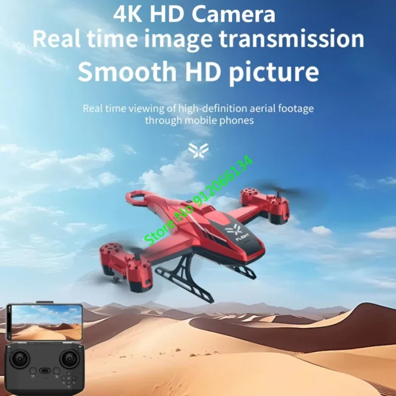 4K HD Aerial Electric Remote Control Helicopter 2.4G Fixed Attitude Headless One Key Take Off WIFI FPV RC Helicopter Quadcopter