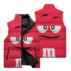 3D M&M Chocolate Beans Pattern Men's Jacket Coat Outdoor Sports Camping Windproof Men's Windbreaker Fashion Casual Men's Jacket