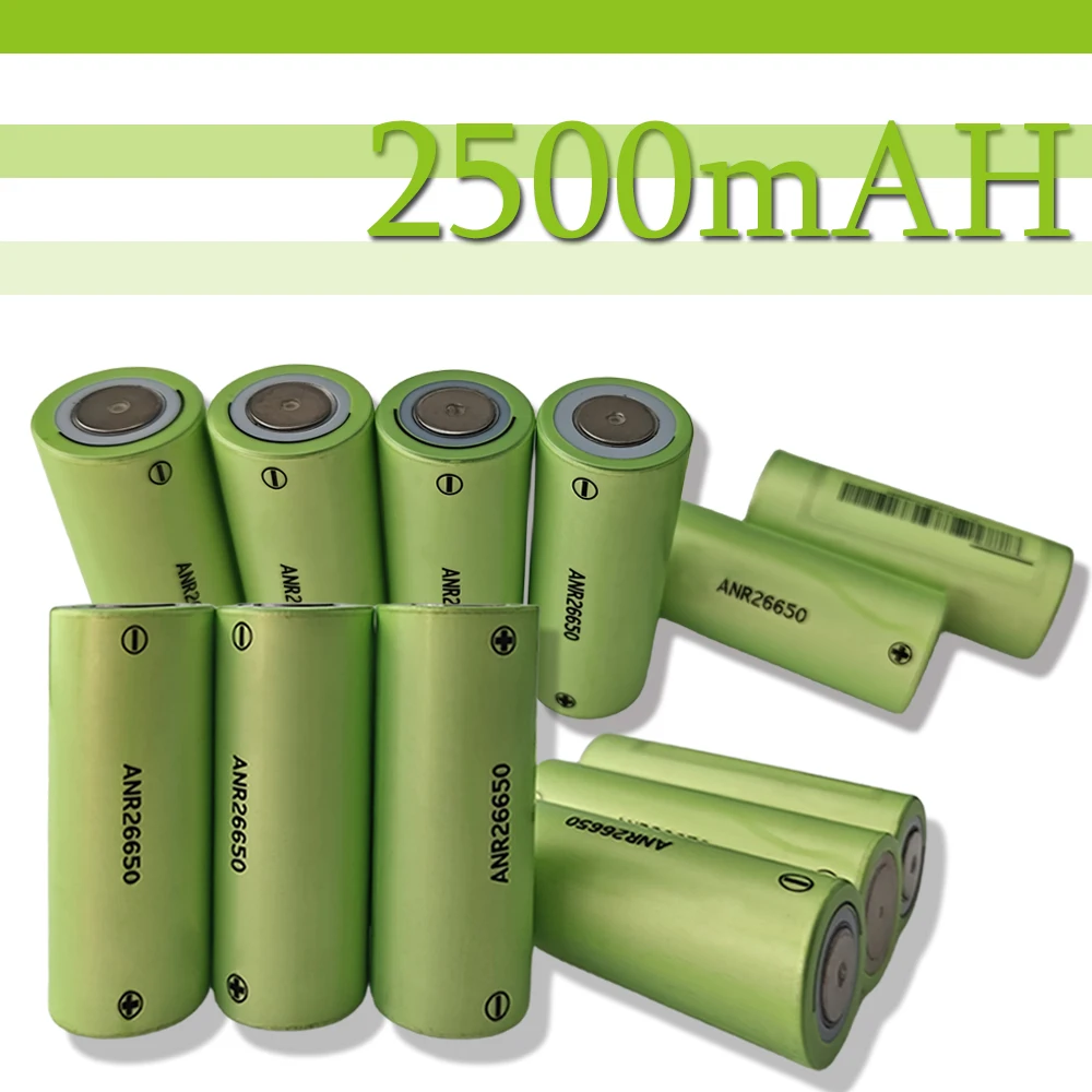 2024 100% Original high quality 26650 battery 3.7V 2500mAh 20A lithium-ion battery suitable for 26650 LED flashlights