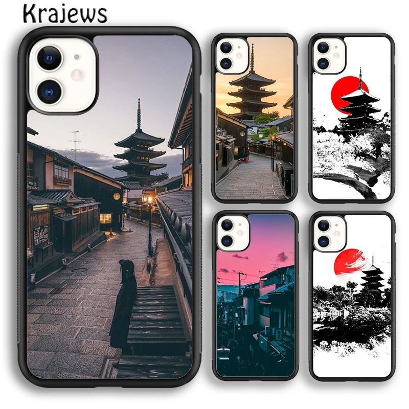 Funda para Teléfono con Diseño de la Antigua Capital de Japón, Kyoto, para iPhone 17 Air, 16, 15, 14 Plus, 12, 13 Pro Max