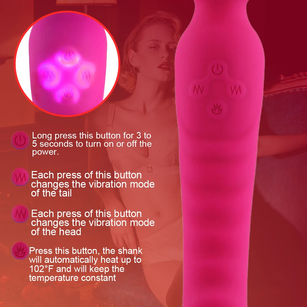 Leistungs starke av Vibrator Dildos Zauberstab für Frauen Klitoris Stimulator g Punkt Vagina Massage gerät Heizung Erwachsenen Sexspielzeug für