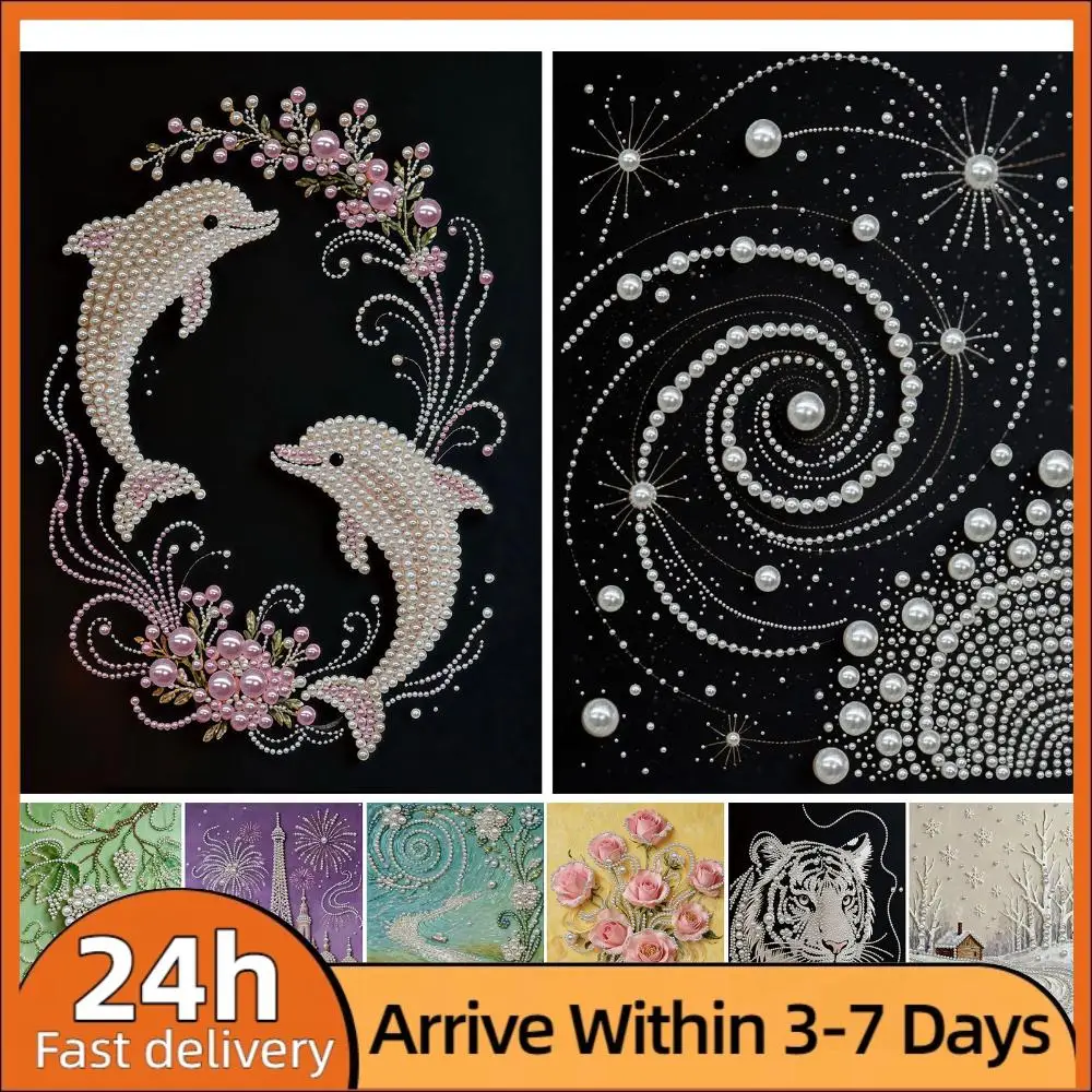 

DIY Pearl Dot Painting for Adults Beginners Home Wall Decor Pearl Painting Art Kits With Frame 30x40cm