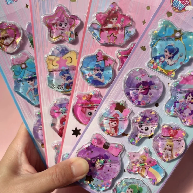 In Stock Catch Teenieping Stickers Cartoon Anime Princess Dress Up Stickers Girls Kindergarten Reward Stickers Set Birthday Gift
