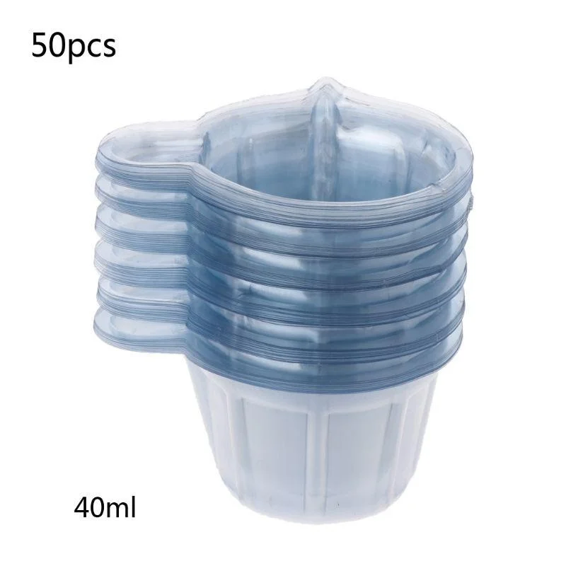 50/100Pcs 40ML Plastic Disposable Cups Dispenser Silicone Resin Mold Kit for DIY Epoxy Resin Jewelry Making Tools Accessories