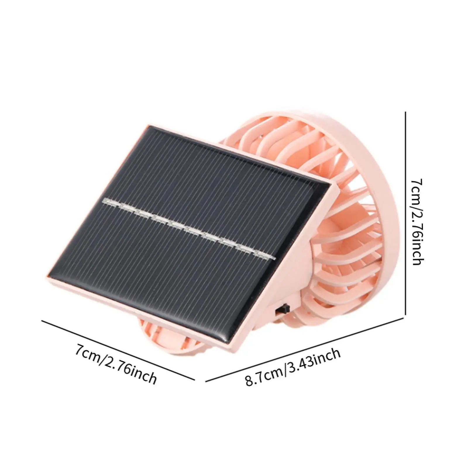 Зажим на шляпе Вентилятор на солнечной энергии Маленький 3-скоростной Вентилятор Скорость ветра Компактный Легкий Вес громкой связи для пеших прогулок Гольф Летние виды спорта на открытом воздухе