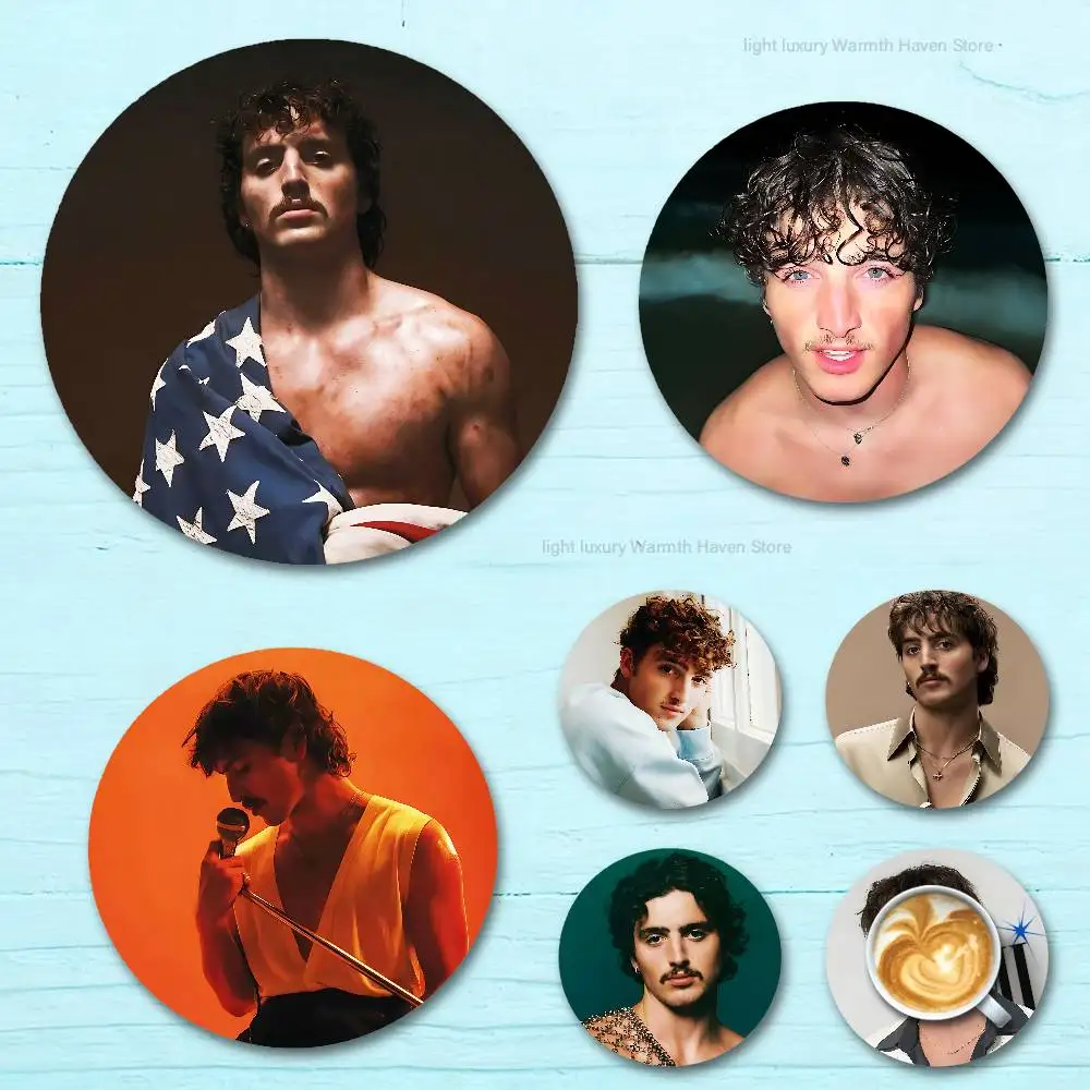 

B-Benson Boone American Heart Round Wooden Coasters For Cute Design Suitable for Drinks Tea,Coffee Home Perfect Gift